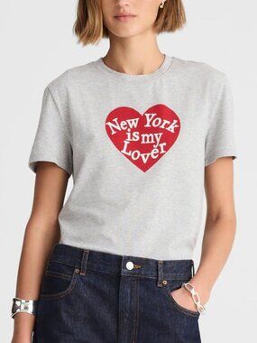 Madewell Alexa Chung New York Lover Tourist Short Sleeve Tee Grey Size XXS NWT